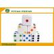 Square Edge 6 Sided Dice Sets White with Multicolor Dot Game Dice