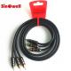 Optical Fiber DVD Player High Speed RCA Audio Cable , RCA Stereo Cable