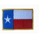 LONE STAR Texas State Flag Patch Embroidery Iron On Gold Border Small 1-5/8
