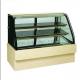 LED Lights Wood Display Cabinets , Butter Icecream Glass Display Cabinet