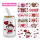 Valentine'S Day Uv Dtf Cup Wraps Transfers Ready To Transfer Cup Wrap Printing Sticker Film Printer Uv Dtf For Cup Wraps