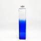 280ml Capacity Gradual Change Blue Square Glass Wine Bottle with Alumina Screw Cap