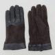 Touch Screen Mens Black Leather Winter Gloves , Soft Plain Style Mens Fashion Gloves