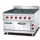 Natural Gas 6 Burner Range With Oven Pure Iron Head
