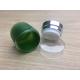 Customized 50ml Plastic Airless Cosmetic Jar Green Color For Skincare