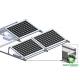 Framed PV Module Ballasted Solar Flat Roof Mounting System Penetration Free