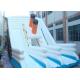 White Commercial Inflatable Slide / Double Lanes Titanic Inflatable Slide