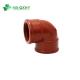 Red Pn16 Female 90 Degree Elbow Pph Water Pipe Sanitary Fitting SGS Certified and 3/4