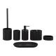 Sandstone bathroom accessories set round with vertical stripe hand soap bottle soap dish for bathroom