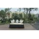 Comfortable Hand-Woven Outdoor Rattan Daybed For Garden / Patio