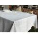 Customized Patchwork Decorative Table Cloths Gray / Ivory Cotton Linen Tablecloths