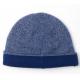 WOMEN'S 100% CASHMERE KNITTED BIRDSEYE DOUBLE LAYER BEANIE HAT