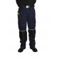 Fashion Heavy Duty Men'S Work Uniform Pants With Decorative Reflective Piping
