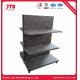 3 Layers Double Sided Supermarket Display Shelving Gray Q195 Steel