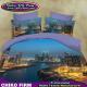 Beautiful City River Queen King Bed Sheet Pillowcases 3D Quilt Cover Sets