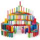 Wooden Rainbow Dominoes Building Blocks 120Pcs For Children Educational