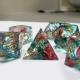 Dried flowers Resin Boarding Dice Set Dragon and Dungeon