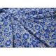 Knitted Cotton Polyester Lace Fabric Blue with Burnout Flower Lace(CY-DK0019)