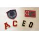 Fancy Artcial Letter Embroidered Name Patches For Kid Garment Plain Back,Felt Material