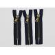 Garment Antique Brass 14 Inch Heavy Duty Metal Zippers Navy Tape For Coveralls