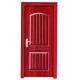 Dark Red Wooden Flush Door Veneer Skins , Apartment Using PVC Plastic Door Skins