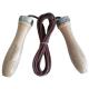 Cowhide 45cm Gym Jump Rope 14kg Wooden Handle Skipping Rope Sports Training