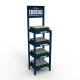 Pine Wood  5 Layers Cocktail Display Stand Display Rack with Wheels for Wine Store