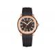 Fashionable Leather Bracelet Wrist Watch 20mm Strap Width Stainless Steel Case