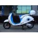 White / Blue 50cc Mini Bike Scooter With Two Rear View Mirrors / Rear Box