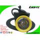 Corded Mining Cap Lamp USB Charger Yellow / Green Head Bezel 10000lux Brightness