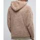 Oversize Xxxxl Plain Thick Heavyweight Sherpa Lined Hoodie Soft Touch Brown