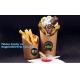 French fries cone,chips french fries packaging,Size Kraft Cardboard Cone French Fries Printed Paper Cones bagease packag