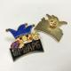 Shiny Gold Souvenir Metal Lapel Pins Clown Christmas Cute Soft Hard Enamel Badge