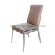 Polyurethane PU Upholstered Chromed Dining Chair Livingroom Chair Leisure Chair