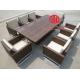 Fashion Rattan Table Dining Set, high quality rattan dining pool table