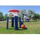 Customzied Giant Inflatable Sports Games Basketball Hoop / Basketball Court With 0.55mm PVC