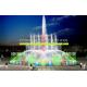 Customized Water Fountain Equipment , Programme Land / Pond Musical Fountain