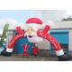 Santa Claus Christmas Inflatable Archway 210 D Oxford Cloth For Outdoor Event