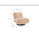High End Hotel Lobby Furniture Simple Frosted Leather Swivel Single Lounge Chair