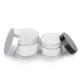 100g Double Layer Empty Face Cream Jars Plastic Customizable With Silver Lid