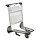 Polished Airport Luggage Trolley With Logo Hand Brake Airport Trolley Cart