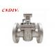 2 Way Flanged Sleeved Plug Valves Soft Sealing Lubricated Tufline Manual Operator