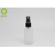 Cylindrical Frosted Glass Face Mist Bottle 30ml 1 OZ With Plastic Sprayer