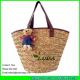 LUDA handmade shopping bag top leather deco seagrass straw beach bags
