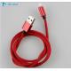 8 Pin Braided USB Cable / High Light Braided Cell Phone Cords Aluminum Alloy Housing