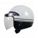 Half Open Face Retro Motorcycle Helmet for Head Protection White and Customizable XL