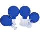 4Pcs/Set Blue Vacuum Cupping Cups PVC Head Glass Suction Body Massage Family Meridian Acupuncture
