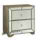 Hollywood Mirrored Night Stands Strong Clear Mirror Wooden Material
