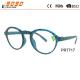 Oval fashionable reading glasses made of plastic ,silver metal pins,suitable for men and women