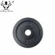 Black Painted Fitness Weight Plates Powder Coated Finish Free Weight Type